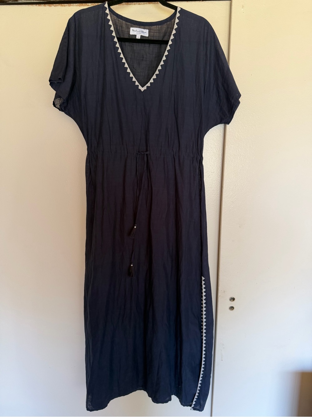 Michael Stars Navy Maxi Dress with Contrast Trim